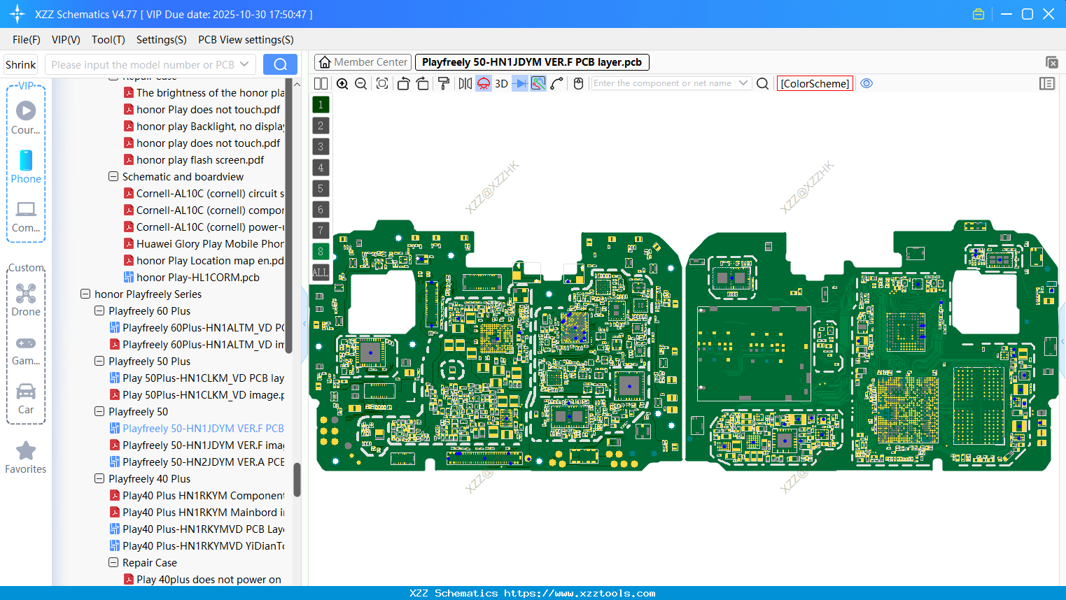 Honor Playfreely 50-HN1JDYM VER.F PCB Layer
